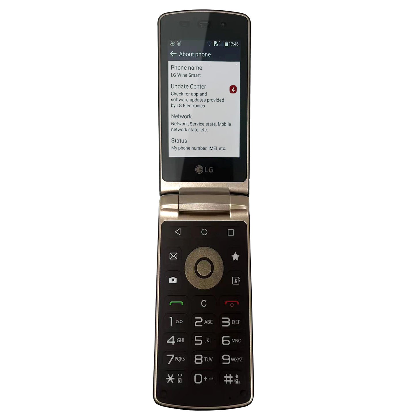 LG Wine Smart H410 Black — Unlocked 4G Android Flip Phone — Refurbished