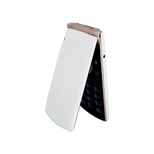 LG Smart Folder X100S White – Unlocked 4G Android Flip Phone - Refurbished