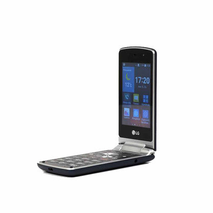 LG Smart Folder X100S Blue — Unlocked 4G Android Flip Phone — Refurbished