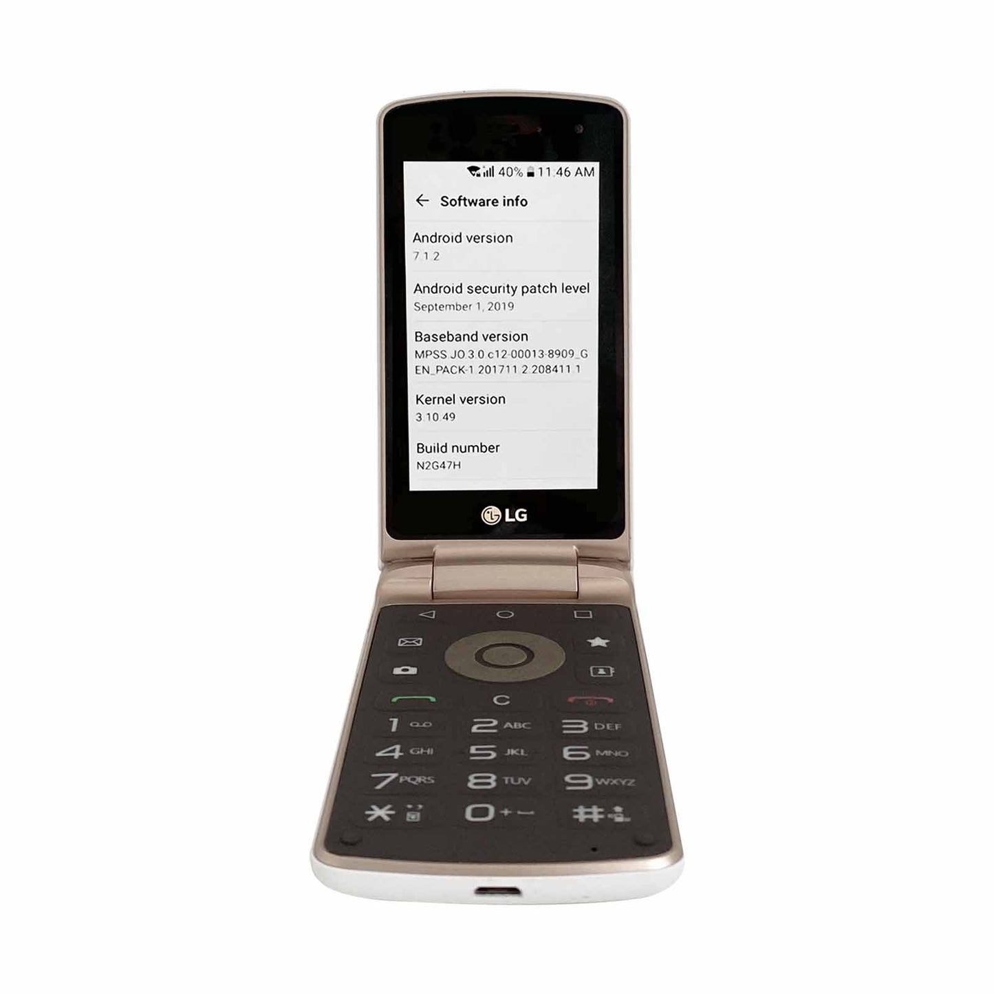 LG Smart Folder X100S White – Unlocked 4G Android Flip Phone - Refurbished