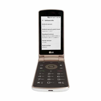 LG Smart Folder X100S White – Unlocked 4G Android Flip Phone - Refurbished