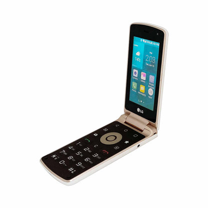 LG Smart Folder X100S White – Unlocked 4G Android Flip Phone - Refurbished