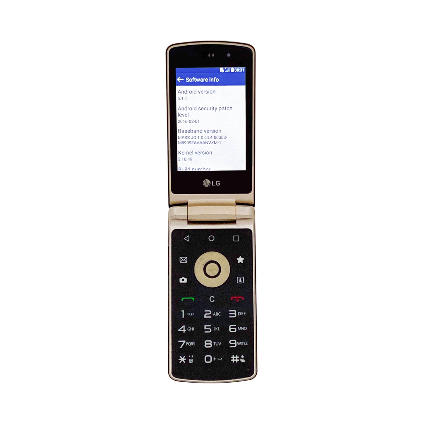 LG Wine Smart H410 Brown — Unlocked 4G Android Flip Phone — Refurbished